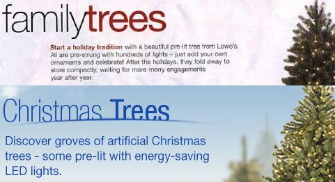 One of the many "War on Christmas" ways that secular society tries to destroy religion’s role in society. This ad shows the effect protests work. After claims that it was avoiding the term, US retailer Lowe's began using "Christmas tree" prominently in advertising.