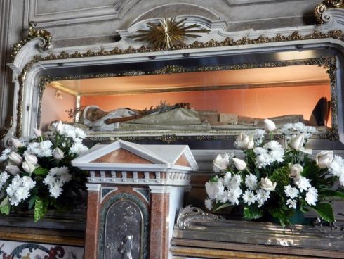 Her incorrupt body remained intact for centuries and in 1930 a chemical treatment was added to preserve the relic. On her deathbed she said, " Whatever you would wish at your dying hour to have done in health, that do now while you may." Photo by Geobia