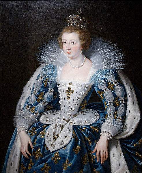 Painting of Anna of Austria, Queen of France, by Peter Paul Rubens.