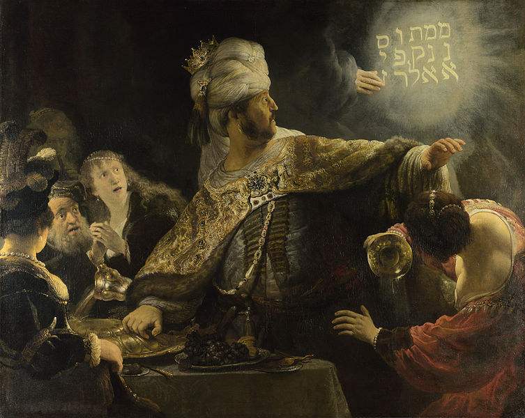 Belshazzar's Feast, painted by Rembrandt.