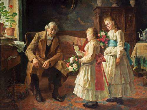 Grandfather's birthday by Paul Eugène Gorge