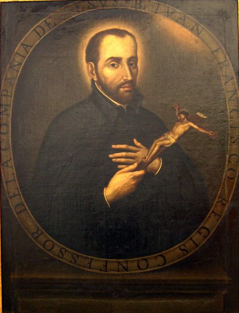 18th Century painting of St. John Francis Regis in the Church of St. Ignacius, Bogotá, Colombia by Gustavo Adolfo Vives Mejía