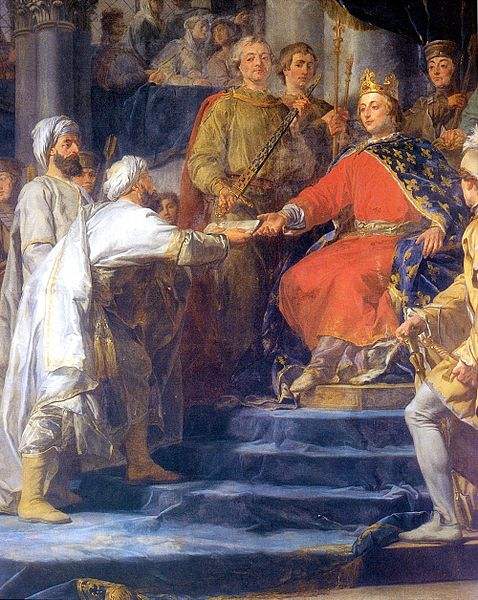 St. Louis, King of France, receiving the ambassadors of the Prince of Assassins.