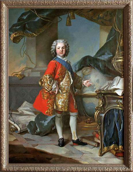 Nine year old Louis of France, Dauphin son of Louis XV.