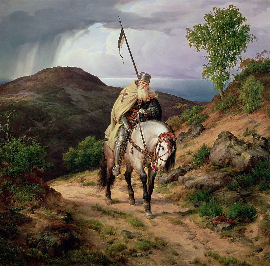 Return of the Crusader, painted Karl Friedrich Lessing.