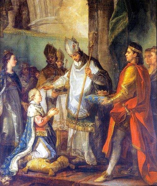 St. Louis being crowned King of France at Reims, November 29, 1228.