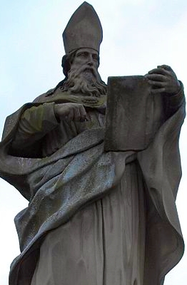 The statue of Saint Bruno on Würzburg's Alte Mainbrücke