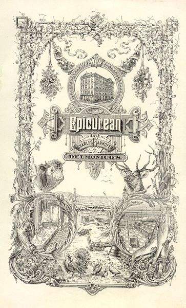 Epicurean book, a cookbook of over 1,000 pages by Charles Ranhofer.