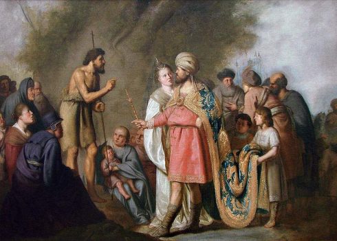 Saint John the Baptist preaching before Herod, painted by Pieter de Grebber.