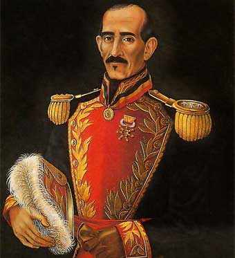 Juan José Flores y Aramburu, first President of the new Republic of Ecuador.