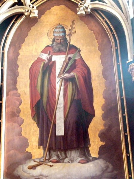 Painting of Pope Saint Sixtus II. by Leopold Schulz 1858. Photo by Wolfgang Sauber.