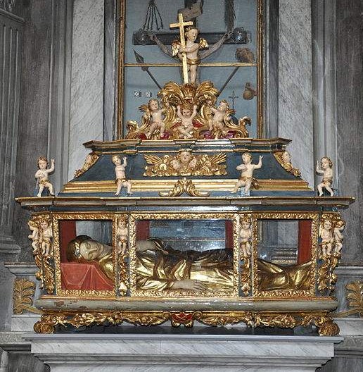The tomb of St. Sabina, which is in the church "Santi Pietro e Paolo" in Ascona.