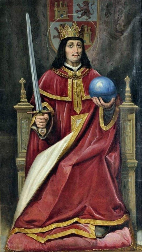 King of Castile and León, Saint Ferdinand III. Painting by José María Rodríguez de Losada.