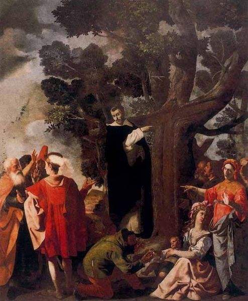 The Cross on the Tree, Miracle of Saint Louis Bertrand, Painted by Jerónimo Jacinto de Espinosa.