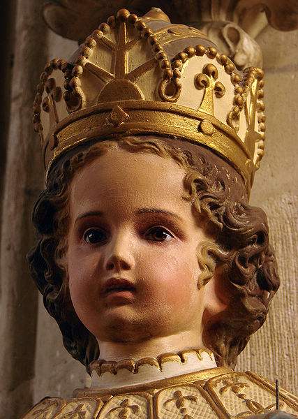 Photo of the statue of Infant Jesus of Prague in Our Lady Church in Joinville, Haute-Marne, France by Vassil.