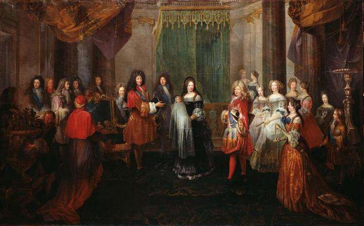 The birth of the Duke of Burgundy at Versailles on August 6, 1682 by Antoine Dieu.