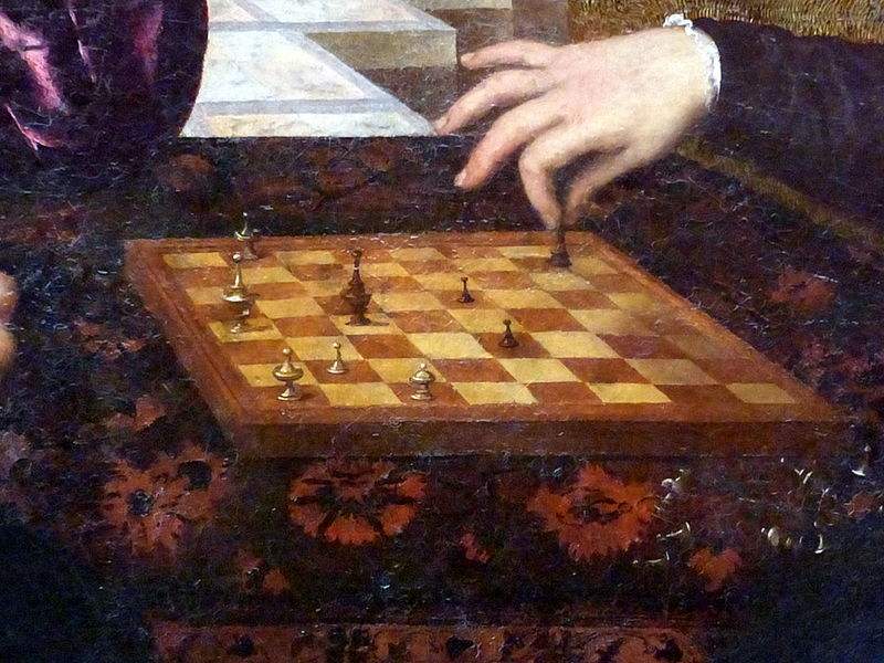 Two chessplayers by Paris Bordone