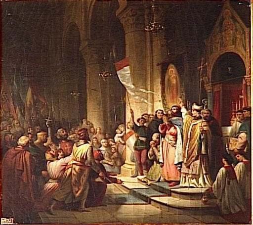 Boniface I, Marquess of Montferrat elected as leader of the Fourth Crusade.