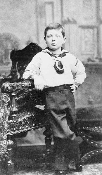 Winston Churchill, aged 7, in Dublin, Ireland.