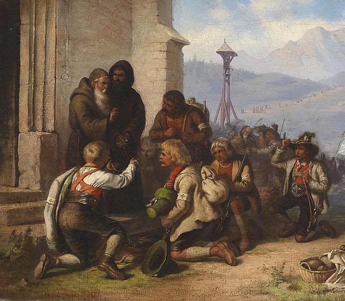 Tyrolean pilgrims by Alois Schönn