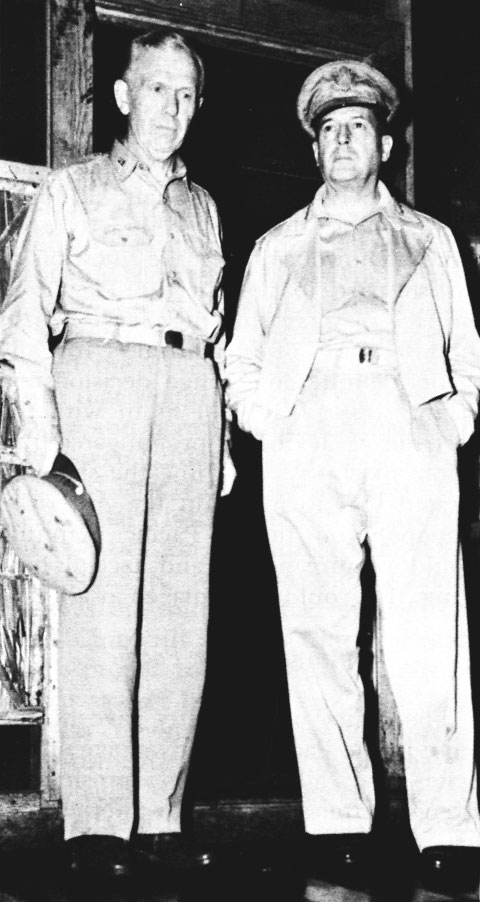 General Marshall with General Douglas MacArthur