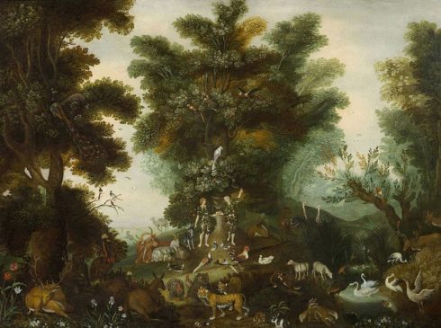 Adam and Eve in Paradise, painted by Jan Brueghel the Younger.