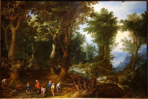 Wooded Landscape with Abraham and Isaac, by Jan Brueghel the Elder.
