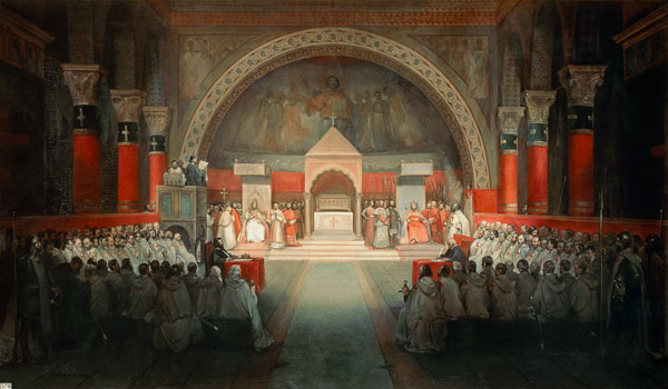 Painting by François Marius Granet of The Chapter of the Order of the Templars held at Paris, April 22, 1147