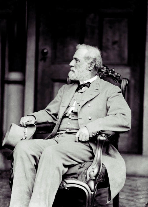 Lee sitting, photographed in 1865