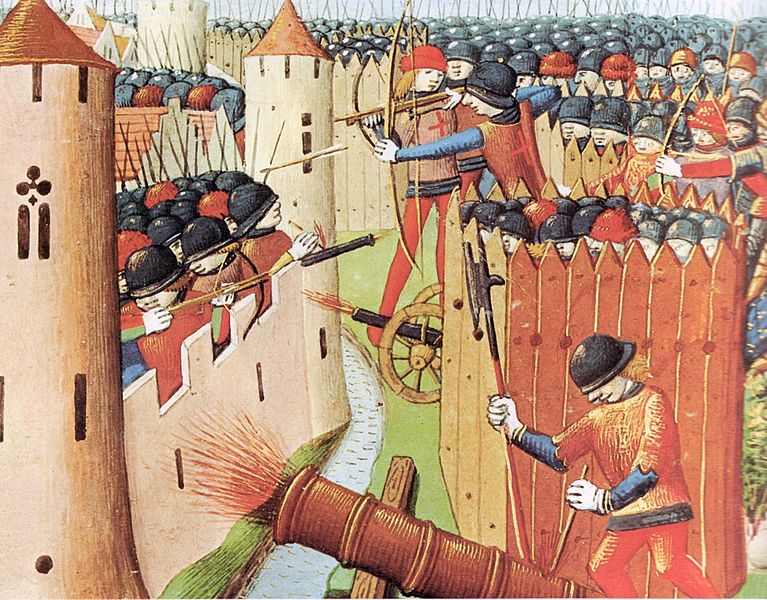 The first European image of a battle with cannons: the Siege of Orleans in 1429.