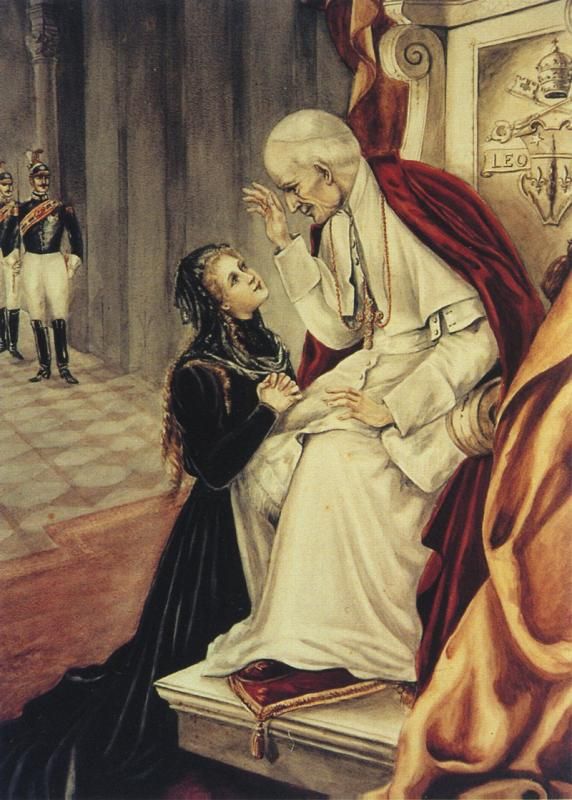 St. Therese of Lisieux audience with Pope Leo XIII.